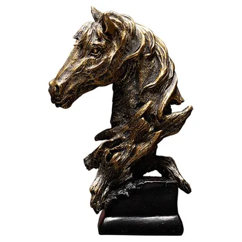 

Nordic Silence Is Golden Character Sculpture Abstract Horse Statue Art Crafts Home Luxury Bedroom Office Desktop Decoration Gift