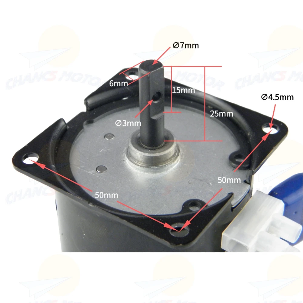CHANCS 60KTYZ синхронный мотор редуктор AC 110 130V 5/6r/min CW/CCW управления 14W для электрические