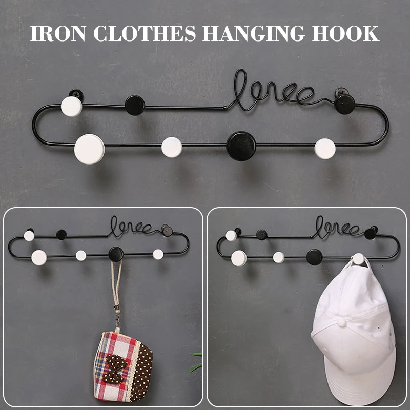 

1 Pc Wall-Mounted Wrought Iron Art Letter Love Clothes Hanging Clothes Hook Wall Door Hanging Hook Home Bathroom Decoration