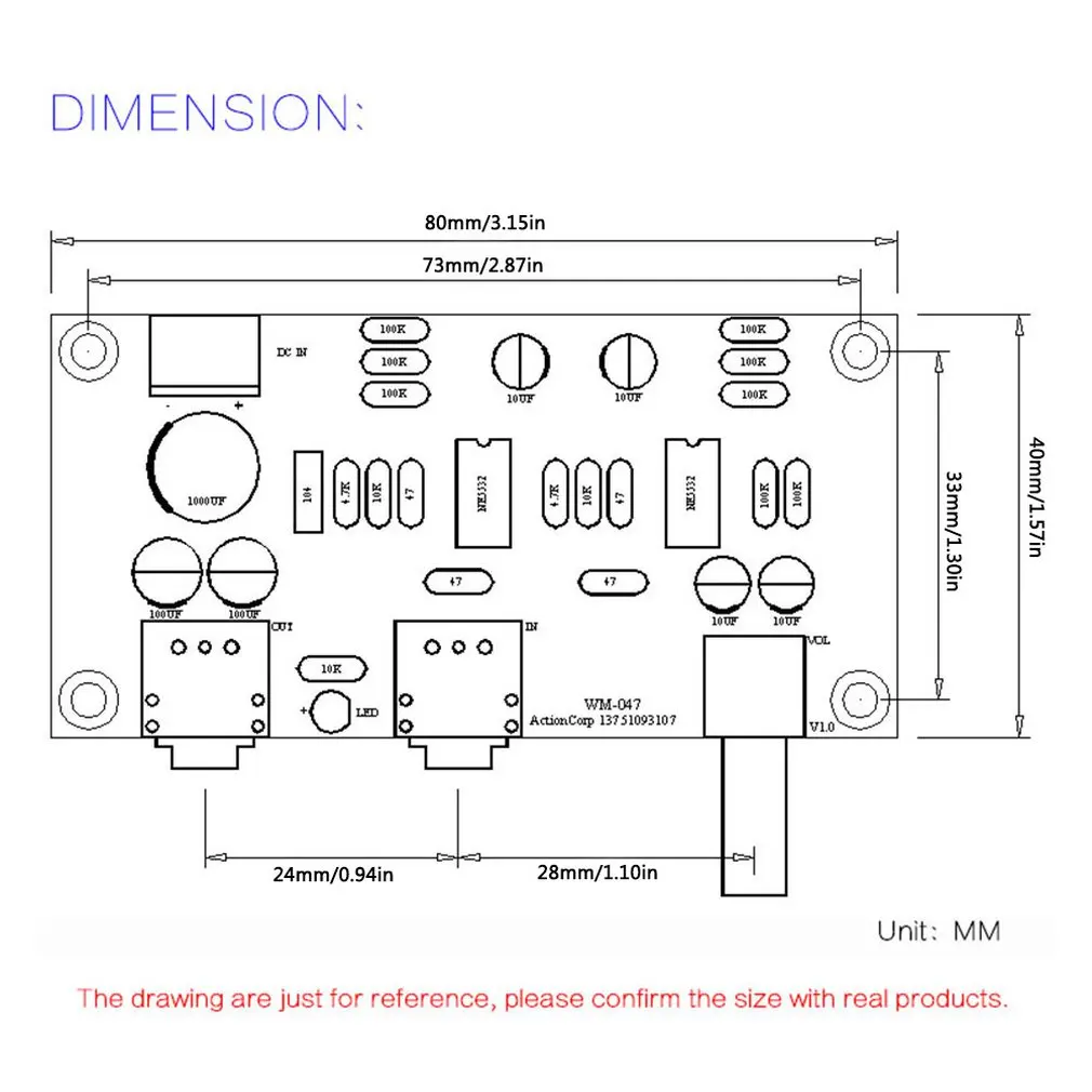 

Hifi Headphone Amplifier 47 2-channel Earphone Amplifier Headset Amplifier 47 Single DC Power Amplifier
