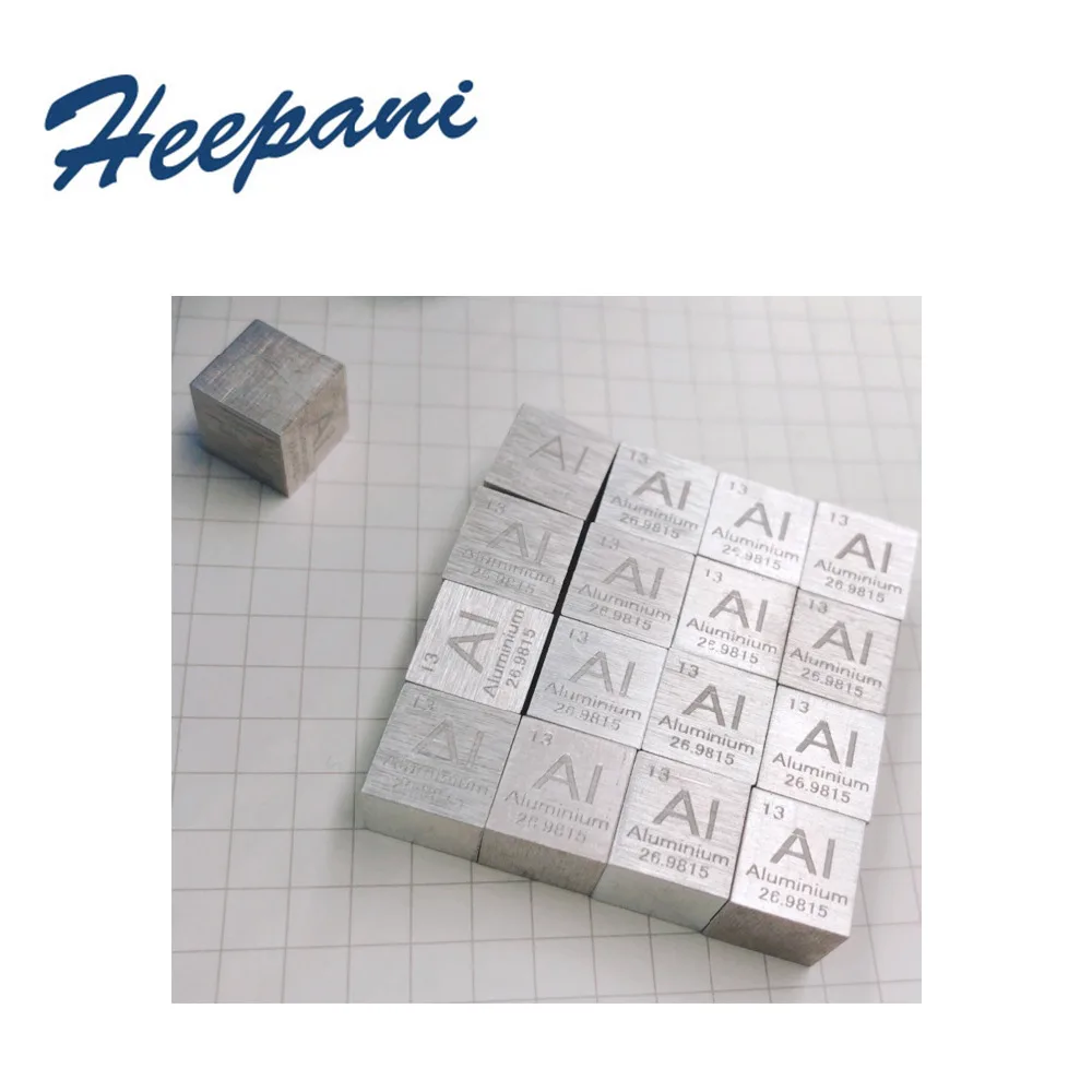 Free shipping aluminum metal cube element periodic table with 99.99% purity 10mm 2.9g 4N Al (2)