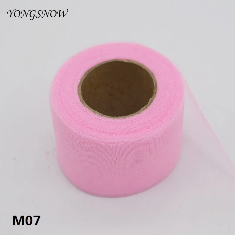 M07 25 ярд, 5 см, фатиновая юбка-пачка из блестящей прозрачной органзы с прозрачной сеткой «сделай сам» для девочек подарок, аксессуары для свадебной вечеринки - Цвет: M07