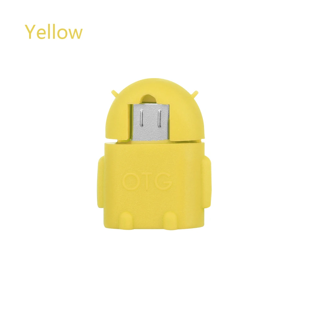 yellow 1 шт. Мини Micro USB к USB 2,0 OTG адаптер конвертер для Android Мышка для планшета мужчин и женщин смартфонов конвертер Универсальный - Цвет: yellow
