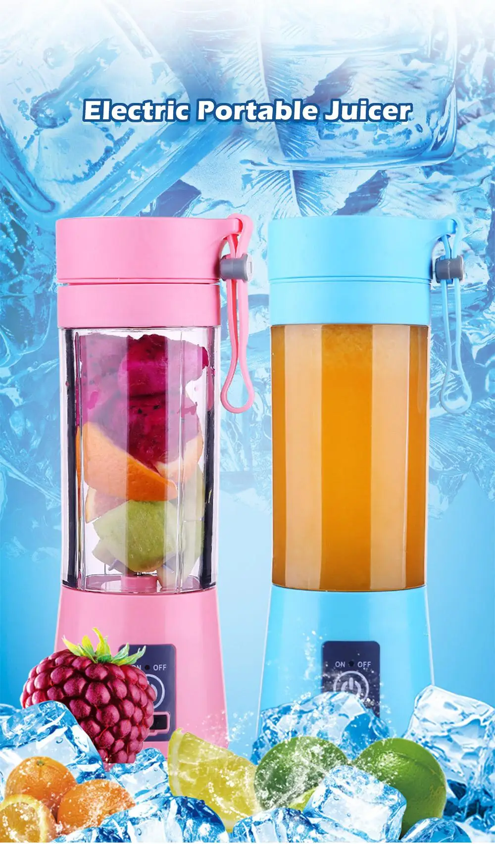 Portable Juicer Fruit Vegetable Juice Mixer