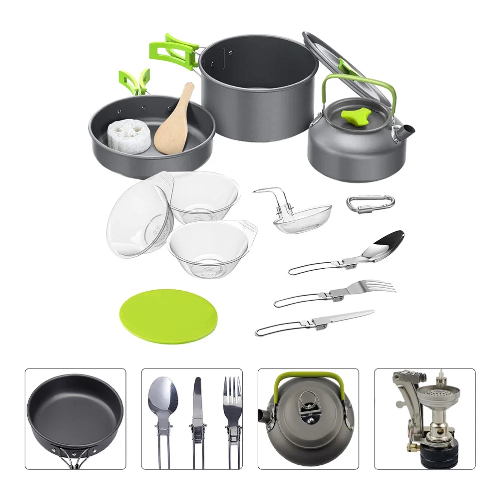

1 Set Portable Lightweight Durable Cookware Cooker Cooking Utensil for Mountaineering Picnic