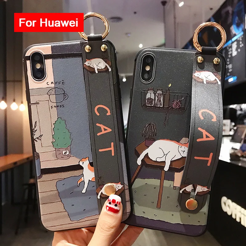 Чехол на запястье для Huawei P20 P30 Lite Pro Honor 20 Mate 30 10 Nova 6 5pro 4E 3i 2S|Бамперы| |