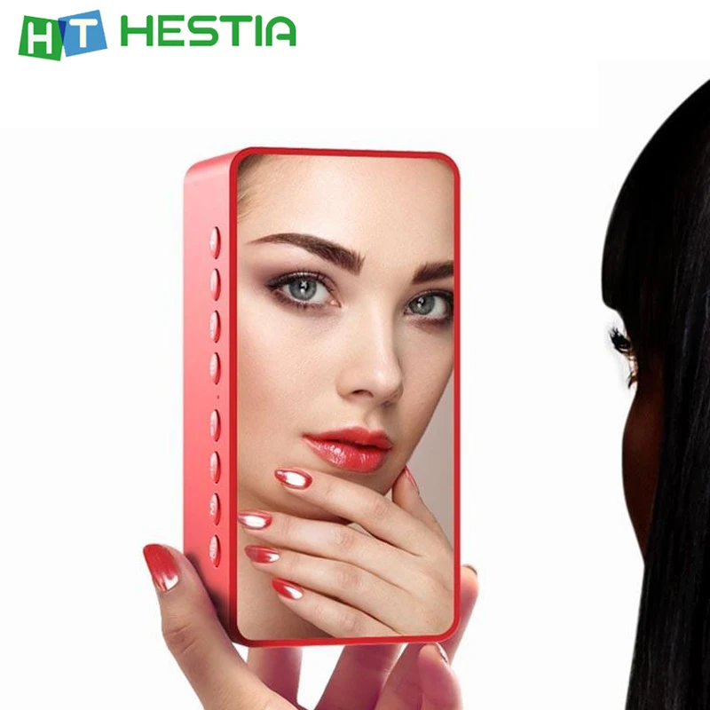 

BT506 Portable Speaker FM Radio Boombox Handsfree Coluna Bluetooth Outdoor Indoor support Aux TF Mirror Alarm Clock Voice Prompt
