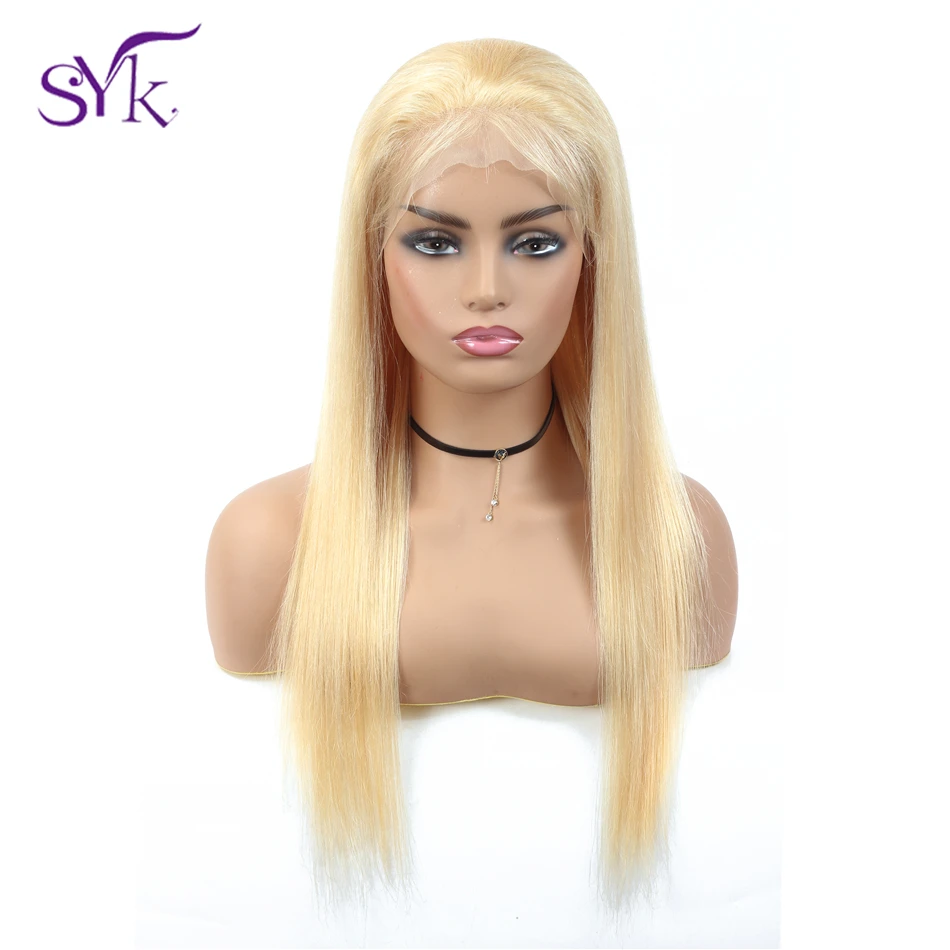 

SYK 613 Human Hair Wigs Brazilian Straight Lace Front Human Hair Wigs 13*4 150% Density Non Remy Human Hair Lace Front Wigs