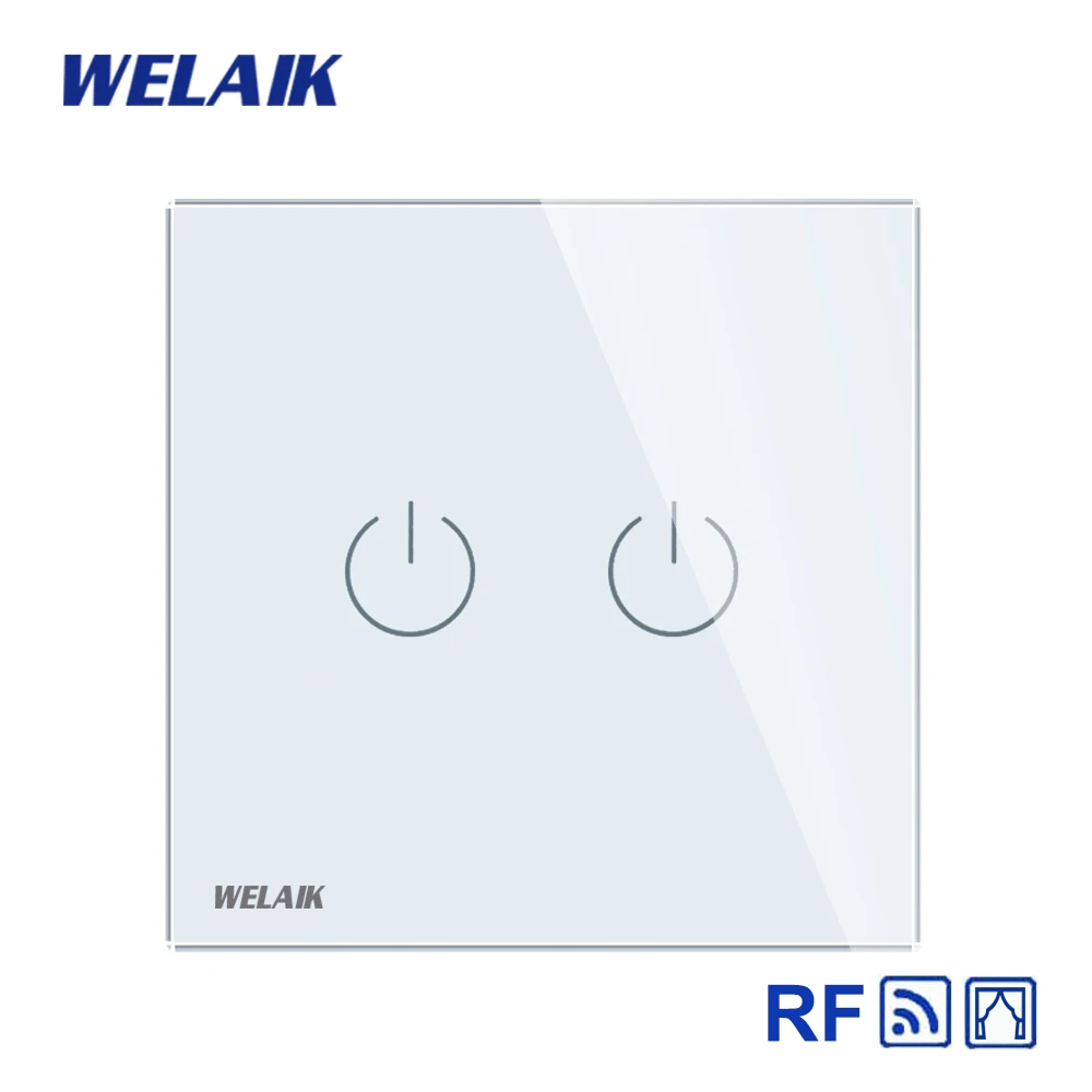 welaik ue cortinas switch rf 433 mhz vidro painel 01
