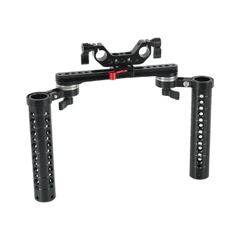 

Kayulin Cheese Handheld Rig With ARRI Rosette Connection & NATO Rail & 15mm Dual Rod Adapter For Shoulder Mount Rig