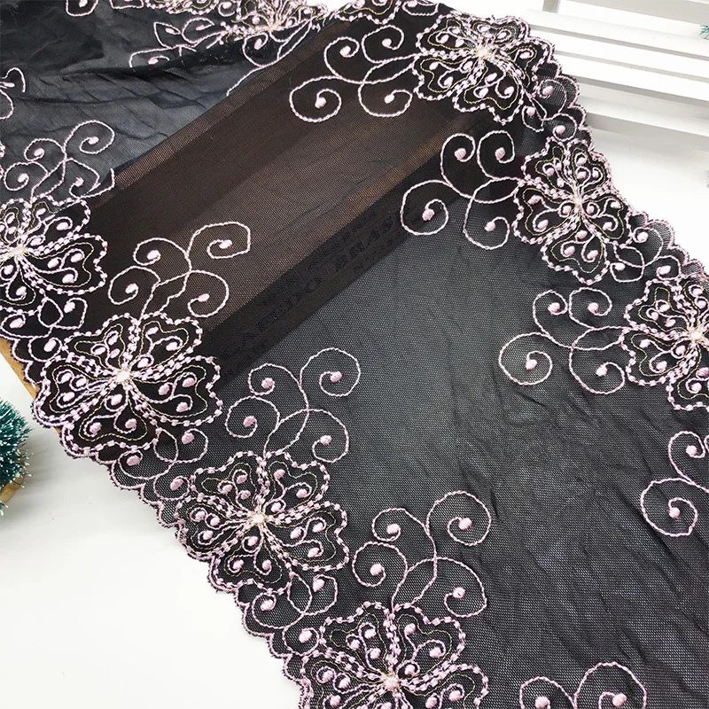 Fabric width 22cm Новинка, высокое качество, 1 ярд, вышивка, кружевная ткань, отделка, материал, сделай сам, рукоделие и шитье, кружевная ткань для одежды, доступны несколько стилей - Цвет: Fabric width 22cm