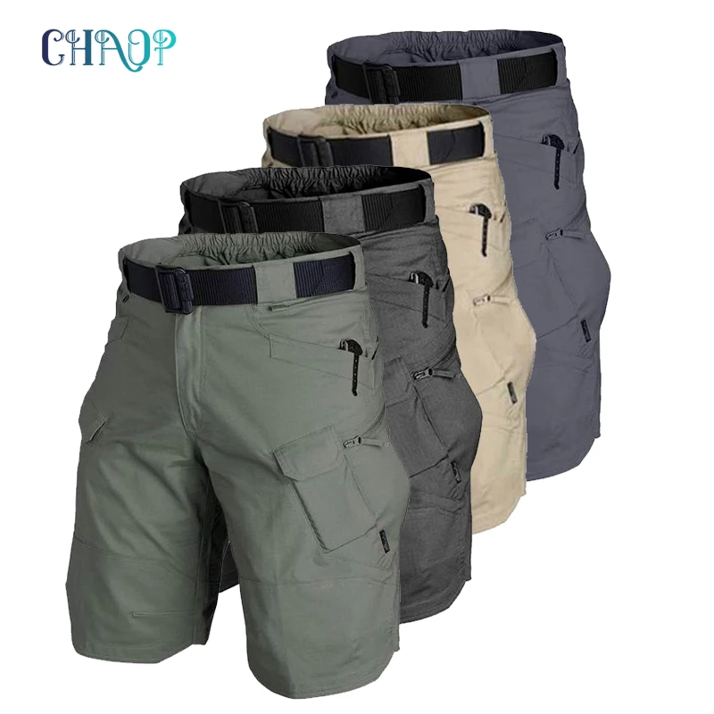 Men Classic Tactical Shorts Upgraded Waterproof Quick Dry Multi-pocket ...