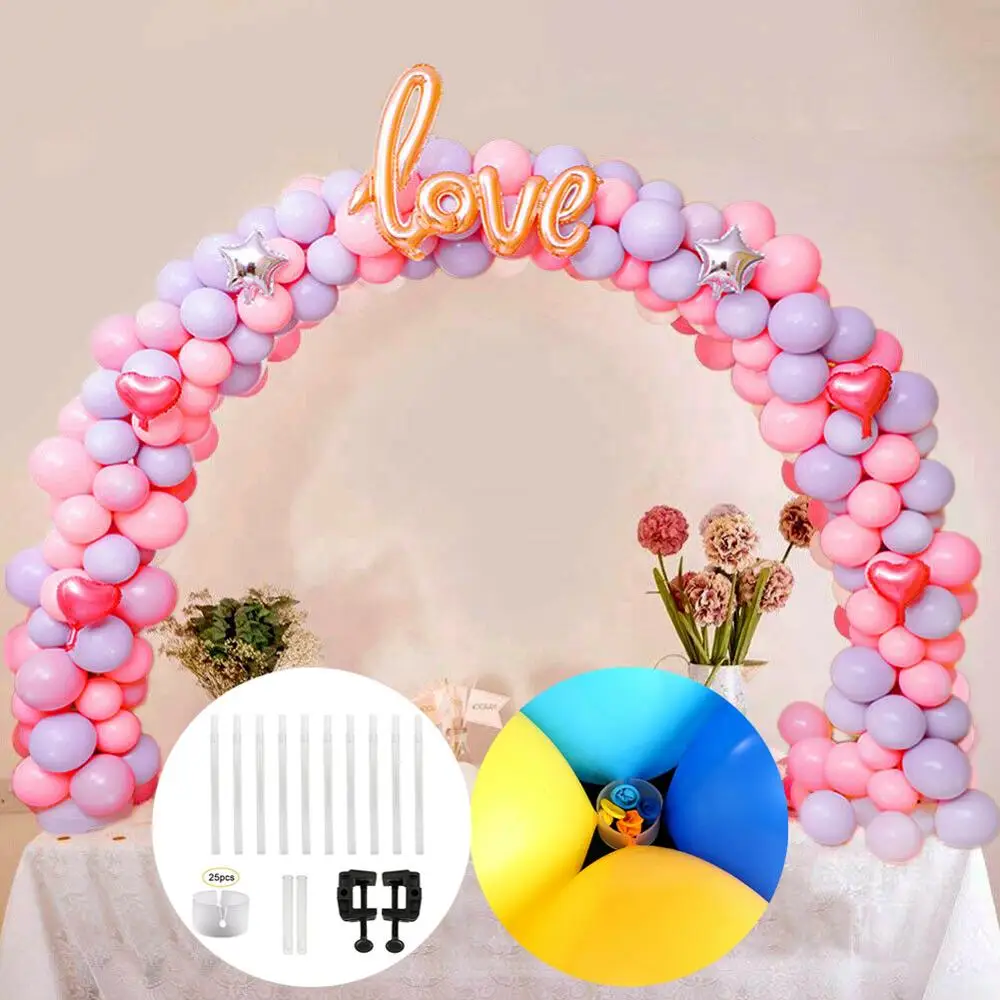 DIY Balloon Arch Kit Balloons Column Stand with Frame Base Pole Ballons Clips Birthday Wedding Part