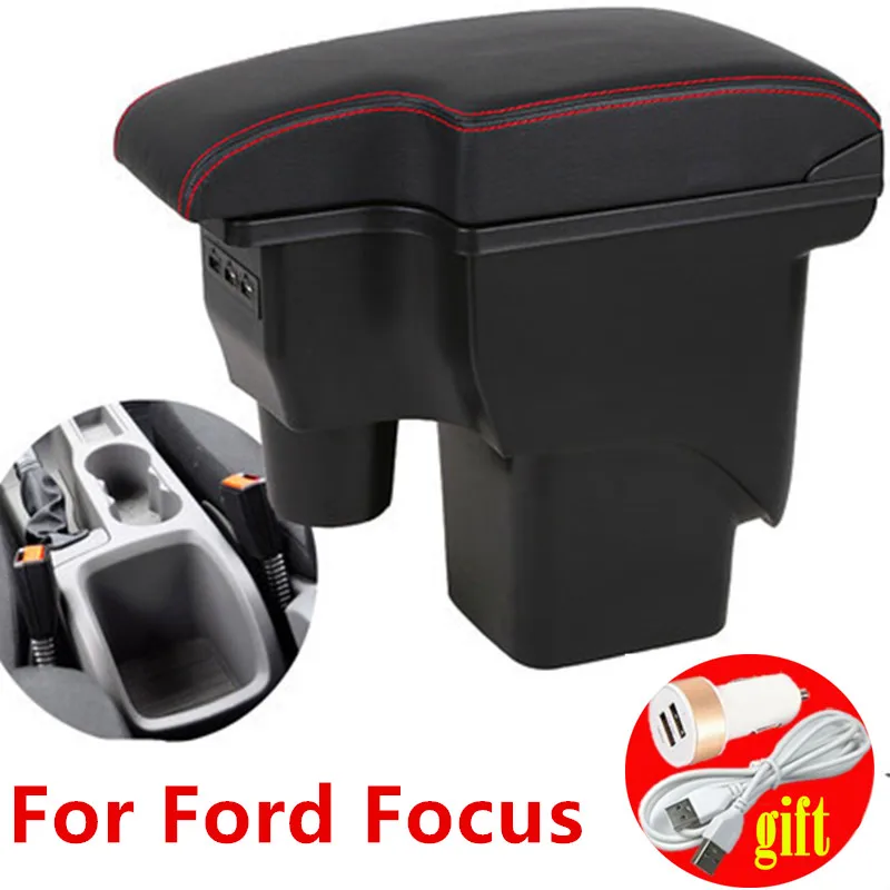 Подлокотник для Ford Focus 2 центральный контейнер с USB хранения mk2 автомобильные