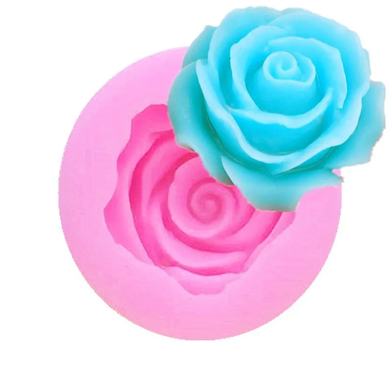 3D Rose Flower Shape Silicone Soap Mold Form Chocolate Cake Mold Handmade Diy Cake Fondant Decoration Soap Making Silicone