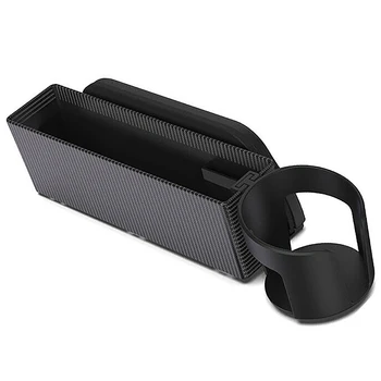 

New New Car Carbon Color Seat Seam Storage Box Phone Holder Organizer Cup Holder