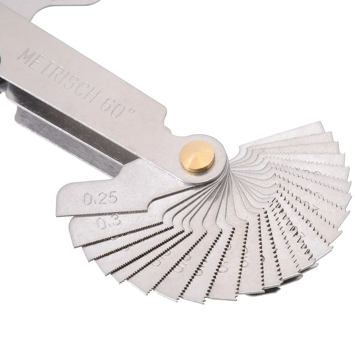 60 Degree 52pcs Blade Screw Thread Tooth Metric Screw Thread Pitch Gauge Blade Gage Measuring Tool