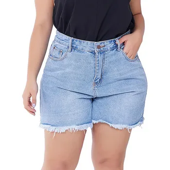

Fashion Summer shorts women Plus Size Jeans Mini shorts High Waist Denim Shorts Denim Hole Beach Bottom шорты женские#guahao