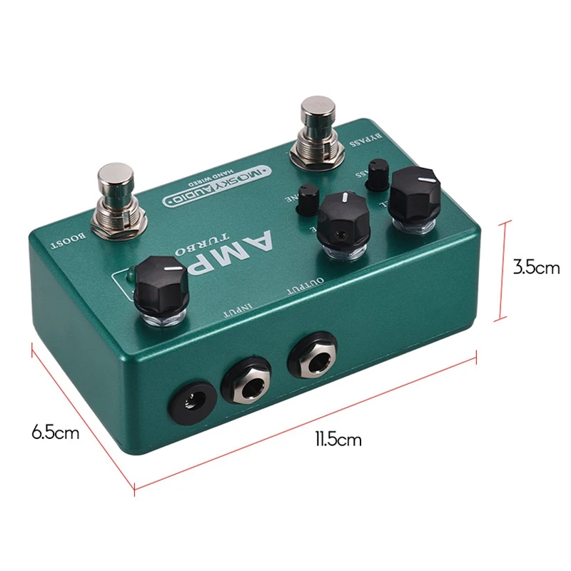 Mosky Amp Turbo мультиэффектные гитарные педали эффектов 2 в 1 Boost Overdrive effects True Bypass музыкальный инструмент