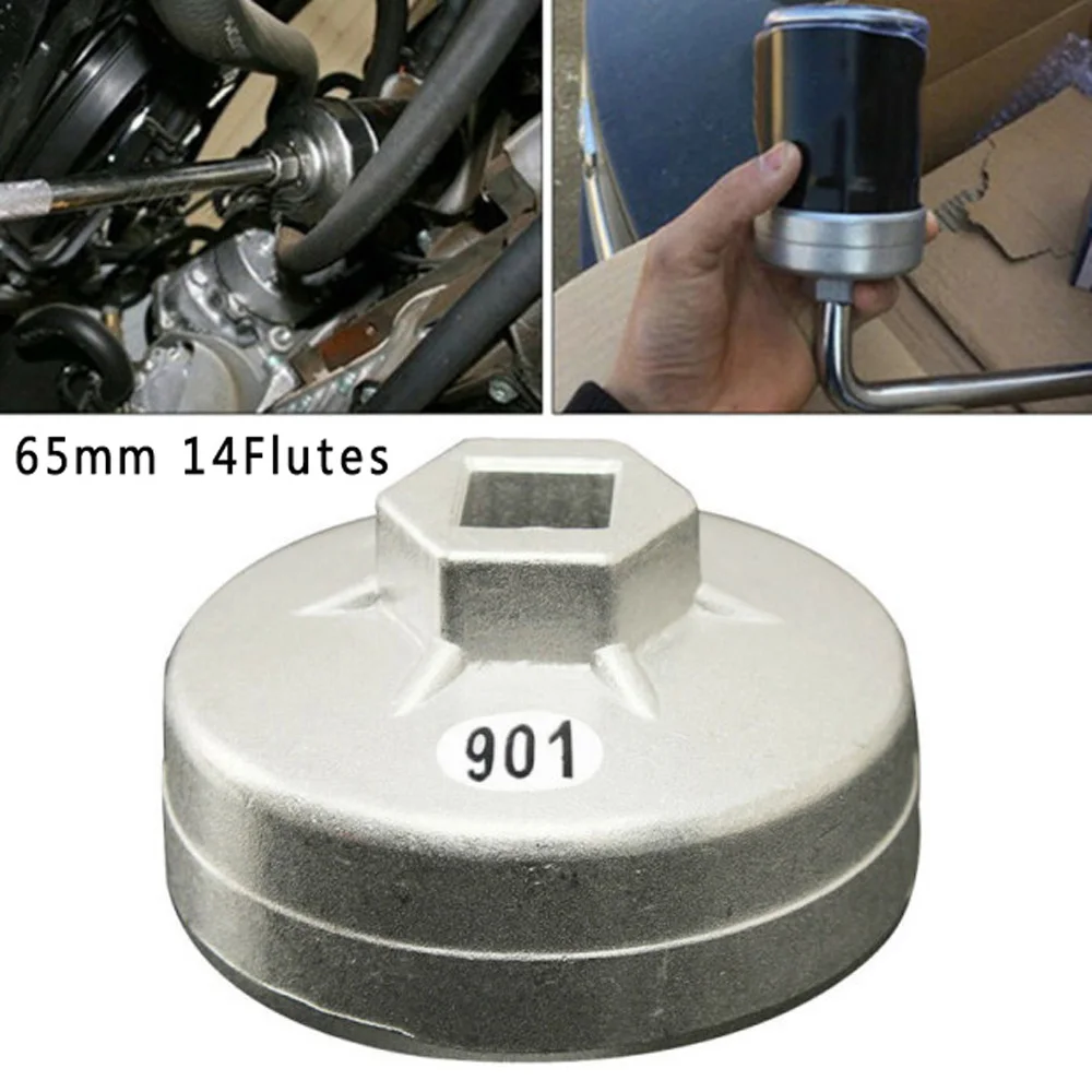 

Premium Alloy Oil Filter Housing Tool Remover Cap Wrench 14 Flutes 64.5mm Sandblasted Non-slip Surface For Lexus/Toyota
