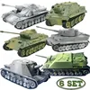 6set Different Tank Model Building Kits Military Assembly Educational Toys Decoration Material Panther Tiger Turmtiger Assault ► Photo 1/6