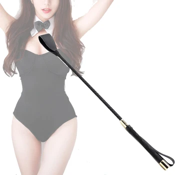 fantasy Bondage Boutique Slim Leather Riding Crop BDSM Whips paddle handle Fetish spank slave submission sex toys for couples 2