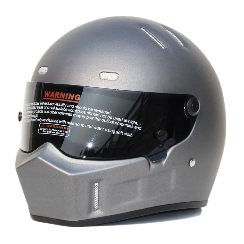 Mate Silver Full Face Motorcycle Helmet Man Women Karting Riding Racing Helmets Moto Casque DOT Approved | Автомобили и мотоциклы