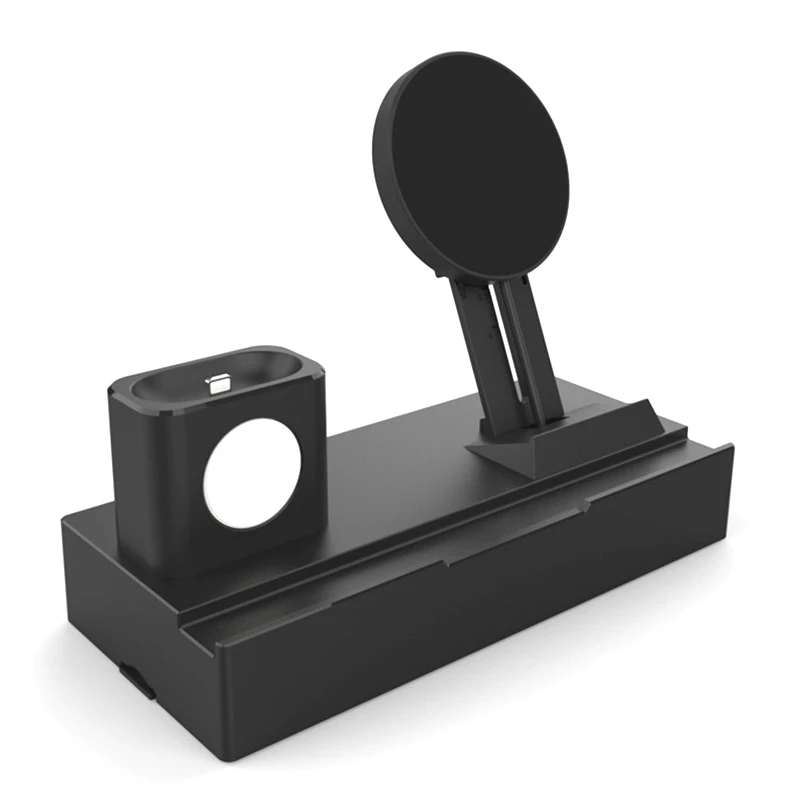 

8 in 1 Qi Wireless Charging Stand for Iphone X Xs Xr 8 Plus Headset Flat Pen Aluminum Alloy Fast Charger