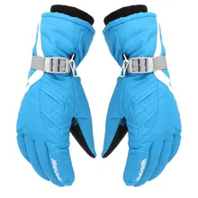 Перчатки для катания на лыжах, Утепленные зимние лыжные перчатки для холодной погоды, женские теплые водонепроницаемые ветрозащитные перчатки#4D02