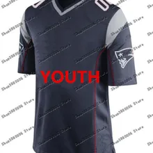 Youth Custom Tom Brady Julian Edelman футболка с изображением Рона гронковски белая/синяя/красная игровая футболка