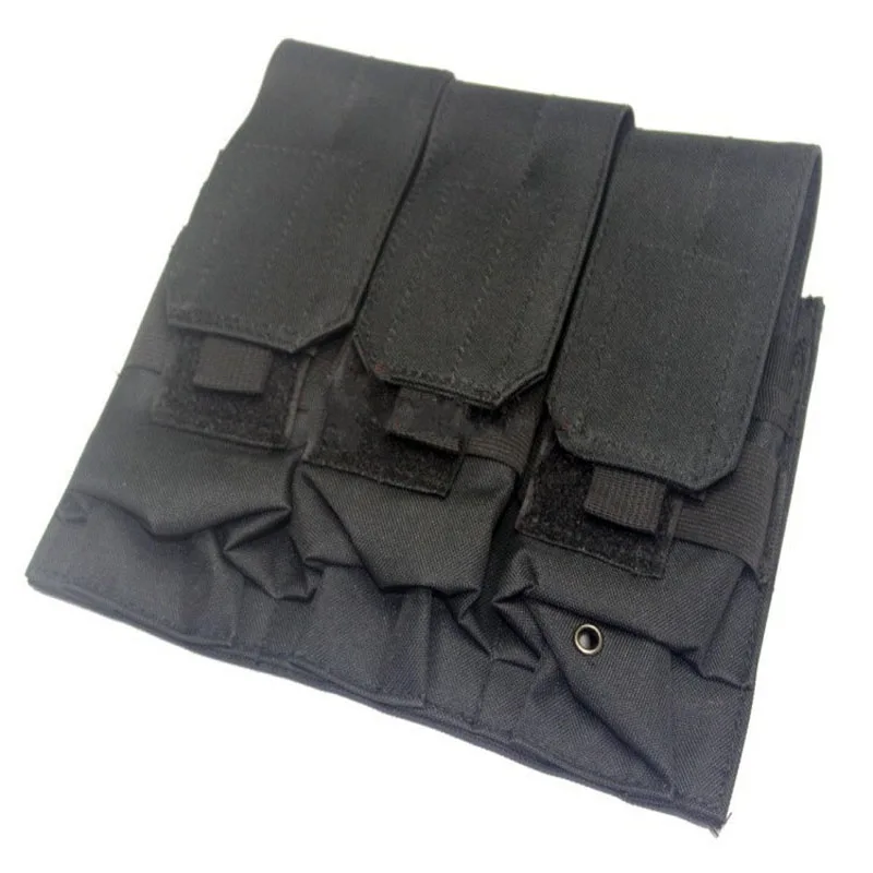 

Military Tactical MOLLE Triple Magazine Pouches Triple Army Shooting Mag Pouch Wargame Paintball Pouch Equipment for M14 Ak47