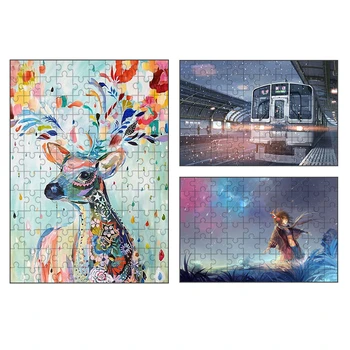 

Wooden puzzle adult birthday gift boys and girls children's toys educational anime early education building blocks