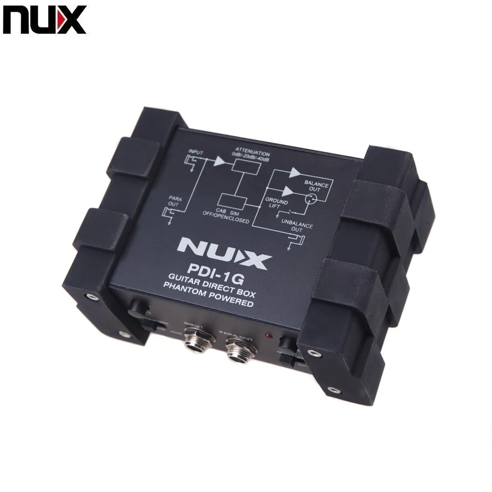 Профессиональный NUX PDI-1G гитара с прямым впрыском фантомное питание звуковой