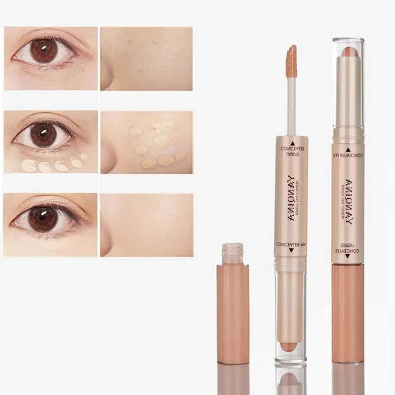 

2 In 1 Double-Head Liquid Concealer Full Cover Contouring Dark Circles Face Corrector Makeup Foundation Soft Face Eyes Cosmetic