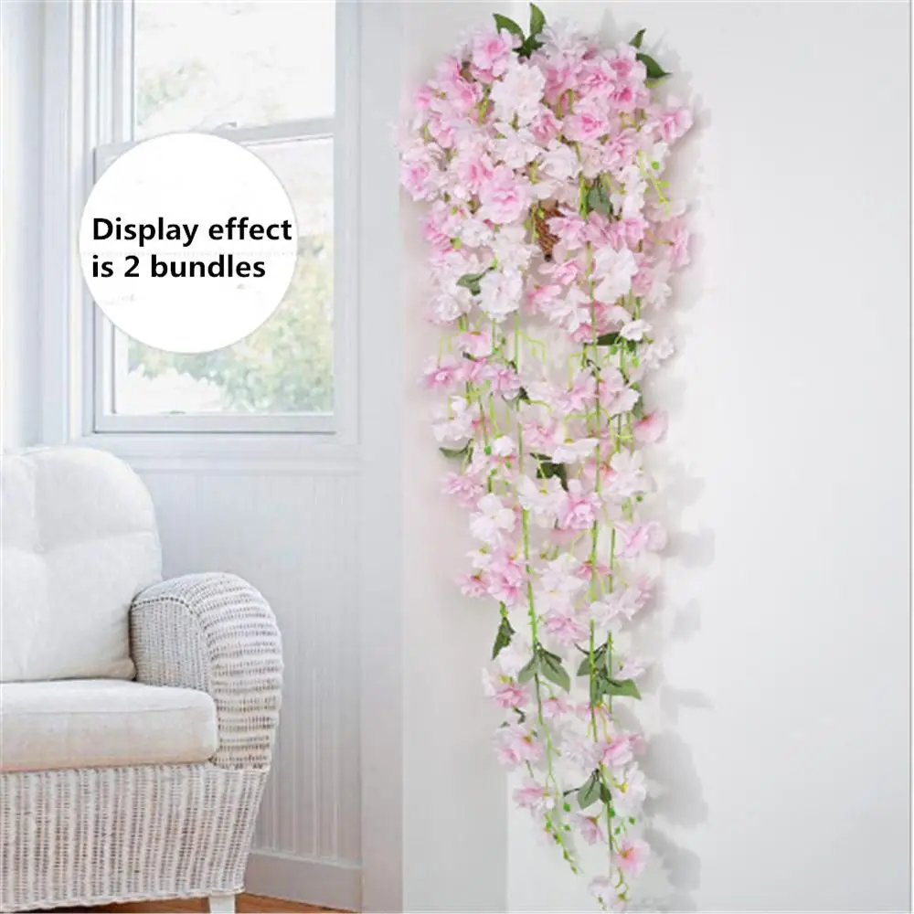 Artificial Fake Flower Vine Hanging Garland Plant Home Garden Wedding Decor K