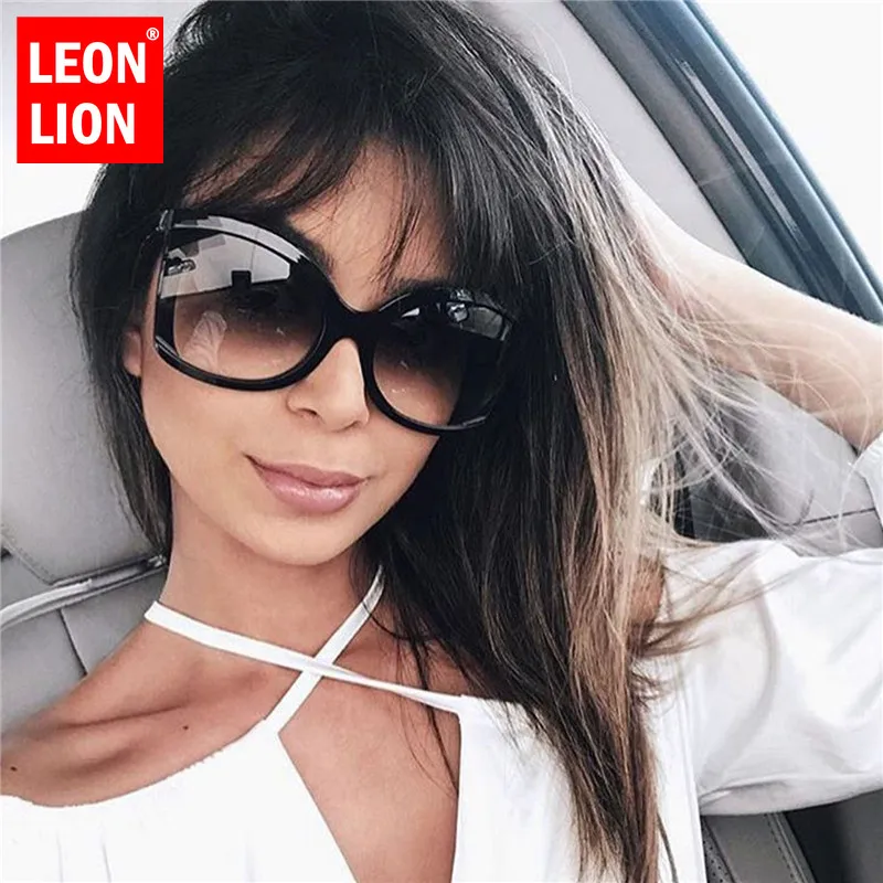 Солнечные очки LEONLION в стиле оверсайз женские градиентные солнцезащитные