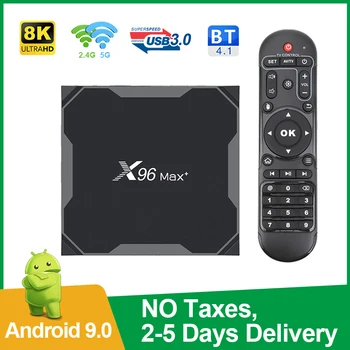 

X96MAX Plus Android 9.0 TV BOX 4G 64G Amlogic S905X3 Quad Core 1000M 2.4/5G Wifi 8K Media Player Smart Android Set-top Box