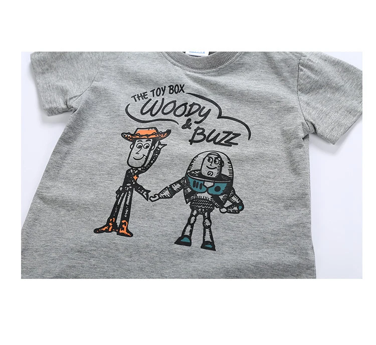 Disney/детская одежда; футболка для маленьких мальчиков с героями мультфильмов; детская футболка с короткими рукавами с принтом «История игрушек» и «Базз Лайтер»