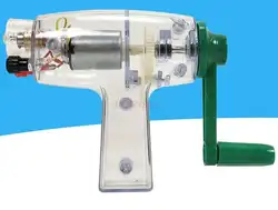 Equipamento de experimento físico tipo de potência gerador com manivela manual experimento de circuito elétrico de física infantil