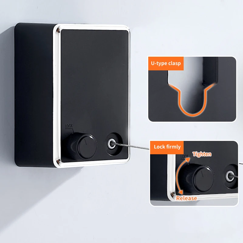 

Invisible clothesline, no hole, balcony shrinkage, indoor telescopic air drying wire hanger, clothes drying artifact