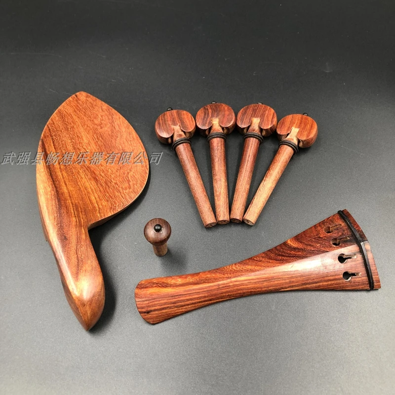 1set High quality 15"-16" viola rosewood accessories parts fittings,Tailpiece+Tuning pegs+Endpins+Chin rest/Chin Holder