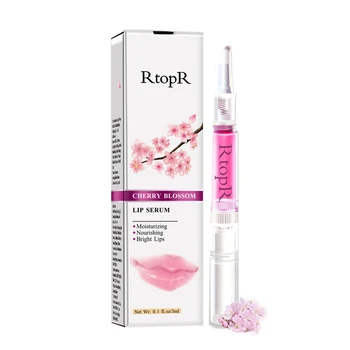 

Rtopr Cherry Blossom Lip Serum Reduce Lip Fine Lines Essence Lip Mask Dry Crack Peeling Repair Lip Moisturizing Beauty Care 3Ml