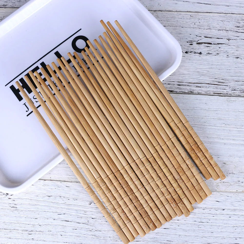 3 пары карбонизации многоразовые деревянные CHOPSTICKS натуральный бамбук ручной работы деревянные столовые приборы посуда столовые приборы кухонные принадлежности