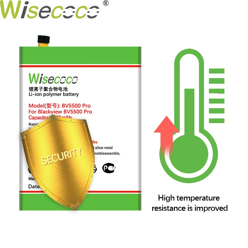 Wisecoco BV5500 5550 мАч батарея для Blackview BV5500 BV 5500 Pro Телефон новейший аккумулятор высокого качества+ номер отслеживания