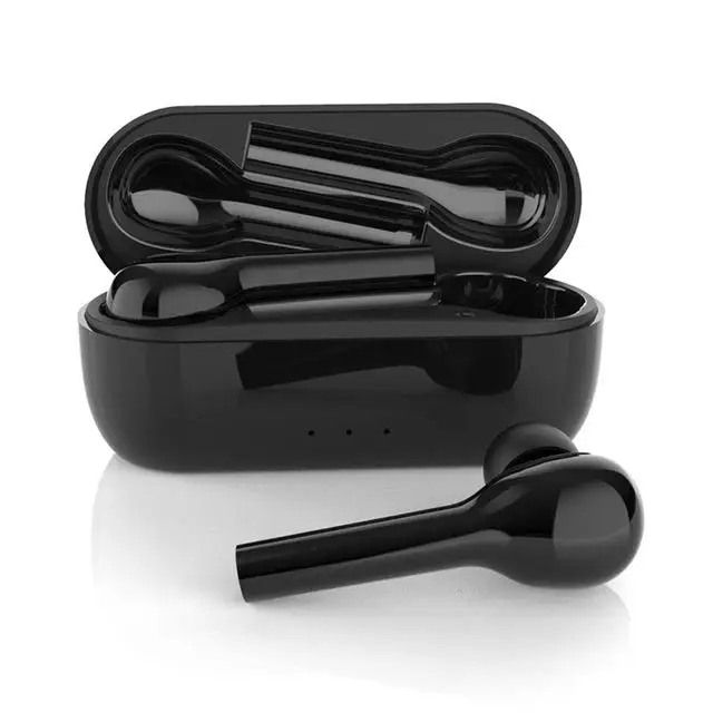 Бас наушники TWS T5 Bluetooth наушники беспроводная гарнитура для Xiaomi Airdots Pro 2 для huawei Honor Flypods Umidigi F2 Upods - Цвет: Черный