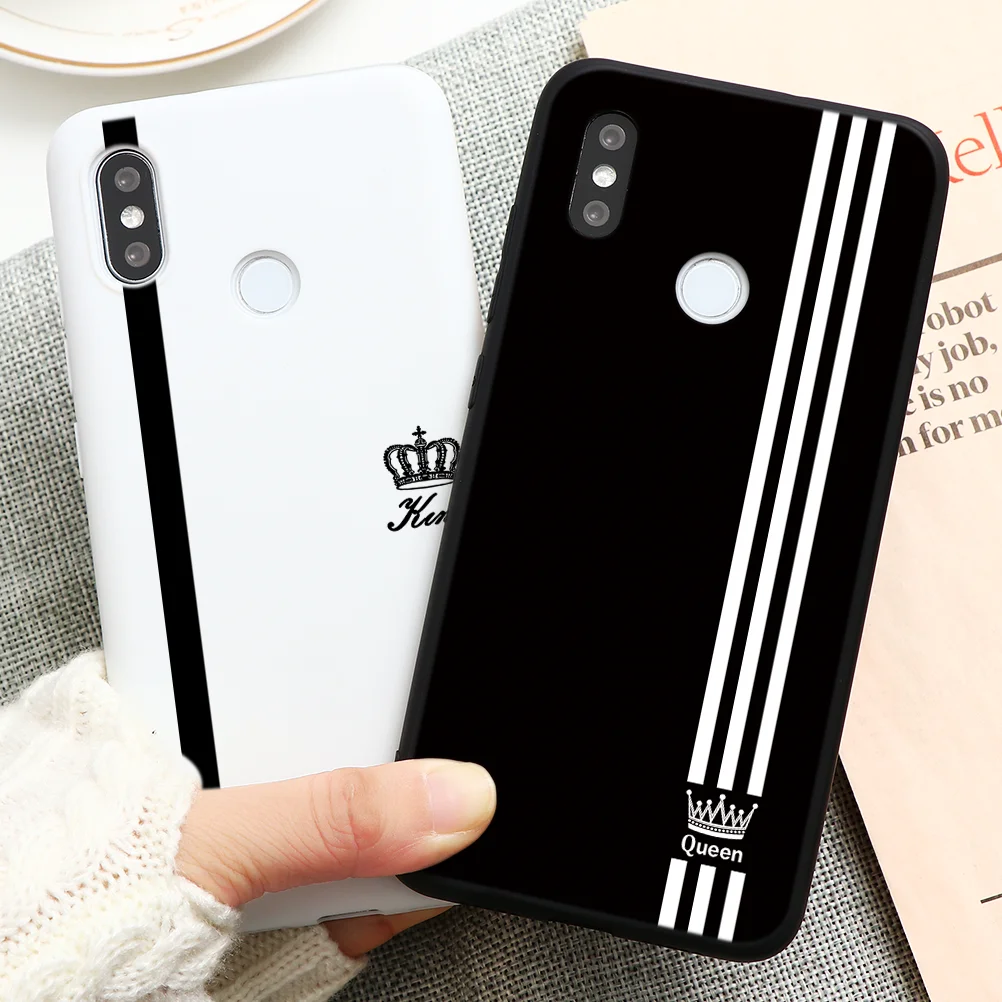 King Queen для пар и силикона с откидной крышкой Xiaomi Redmi Примечание 8 лет 9 7 6 K30 Pro 7A 8A K20 Mi