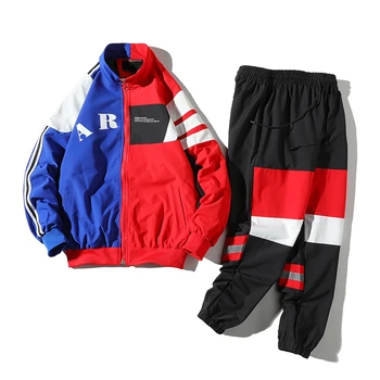 

New Men's Set 2019 Spring Autumn Men Sportswear 2 Piece Set Sporting Suit Jacket+Pant Sweatsuit Men Clothing Tracksuit Men Set