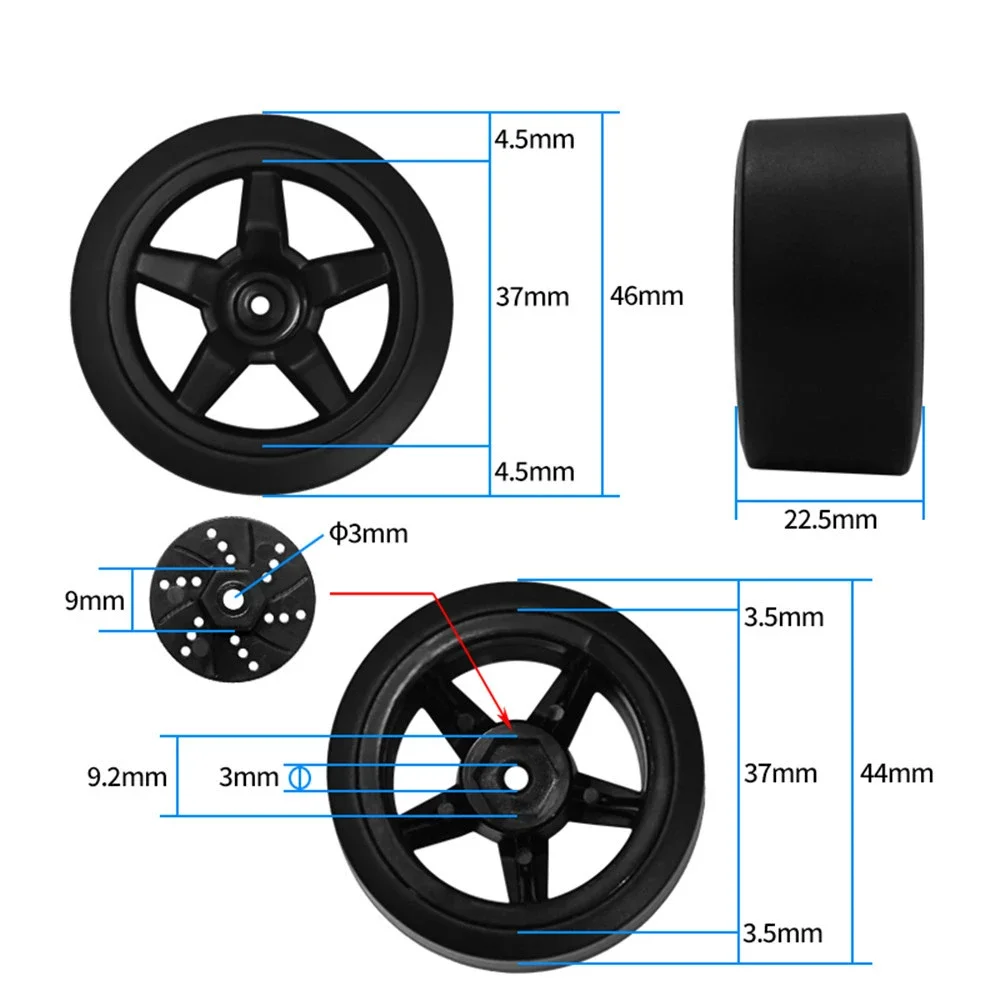 4PCS SG 1603 1604 UDIRC 1601 RC Car Spare Tires Wheels 1603-005#B Vehicles Model Parts