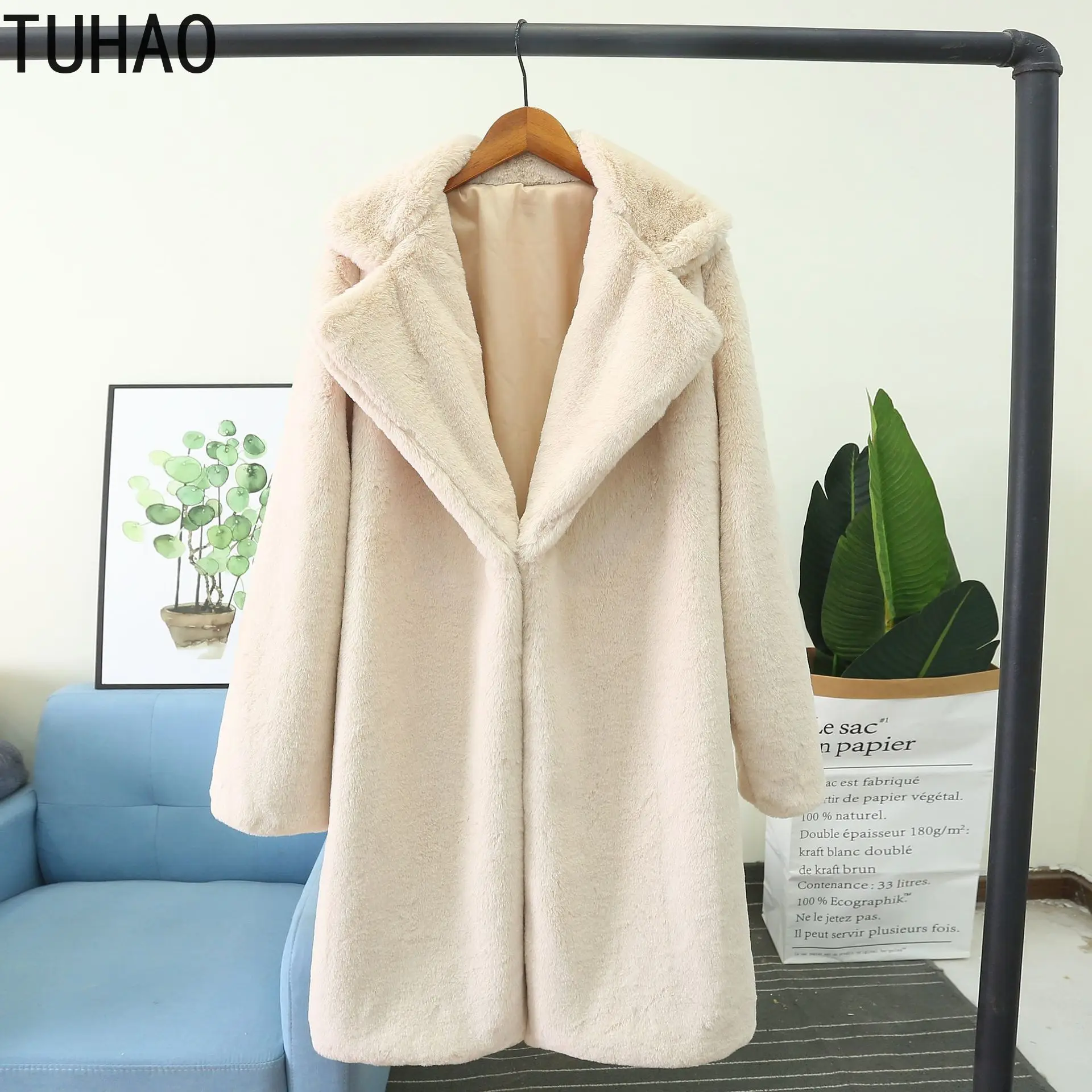 TUHAO зимнее плотное пальто из искусственного меха размера плюс 4XL 3XL Женская куртка уличная теплая меховая верхняя одежда женское пальто WM06