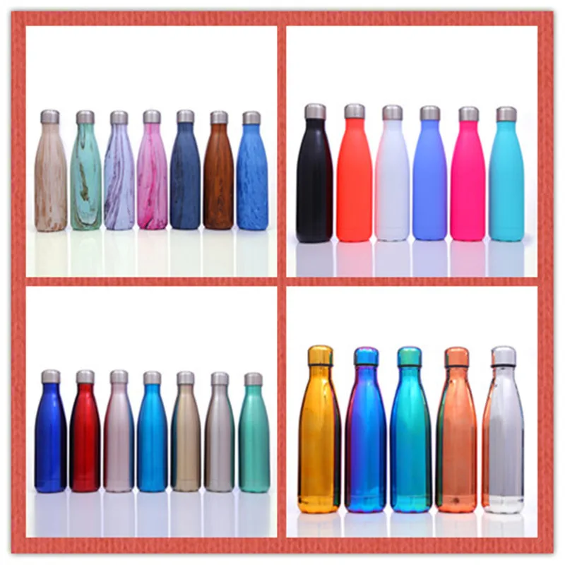 

Thermos cup sports bottle 304 stainless steel creative color cola bottle High temperature seal and leak proof